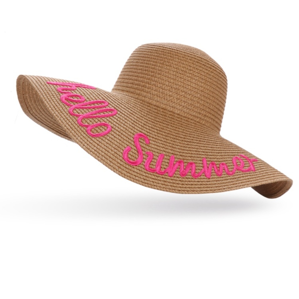 Hello summer straw hat